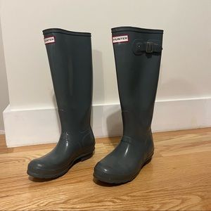 Gray Tall Hunter Boots